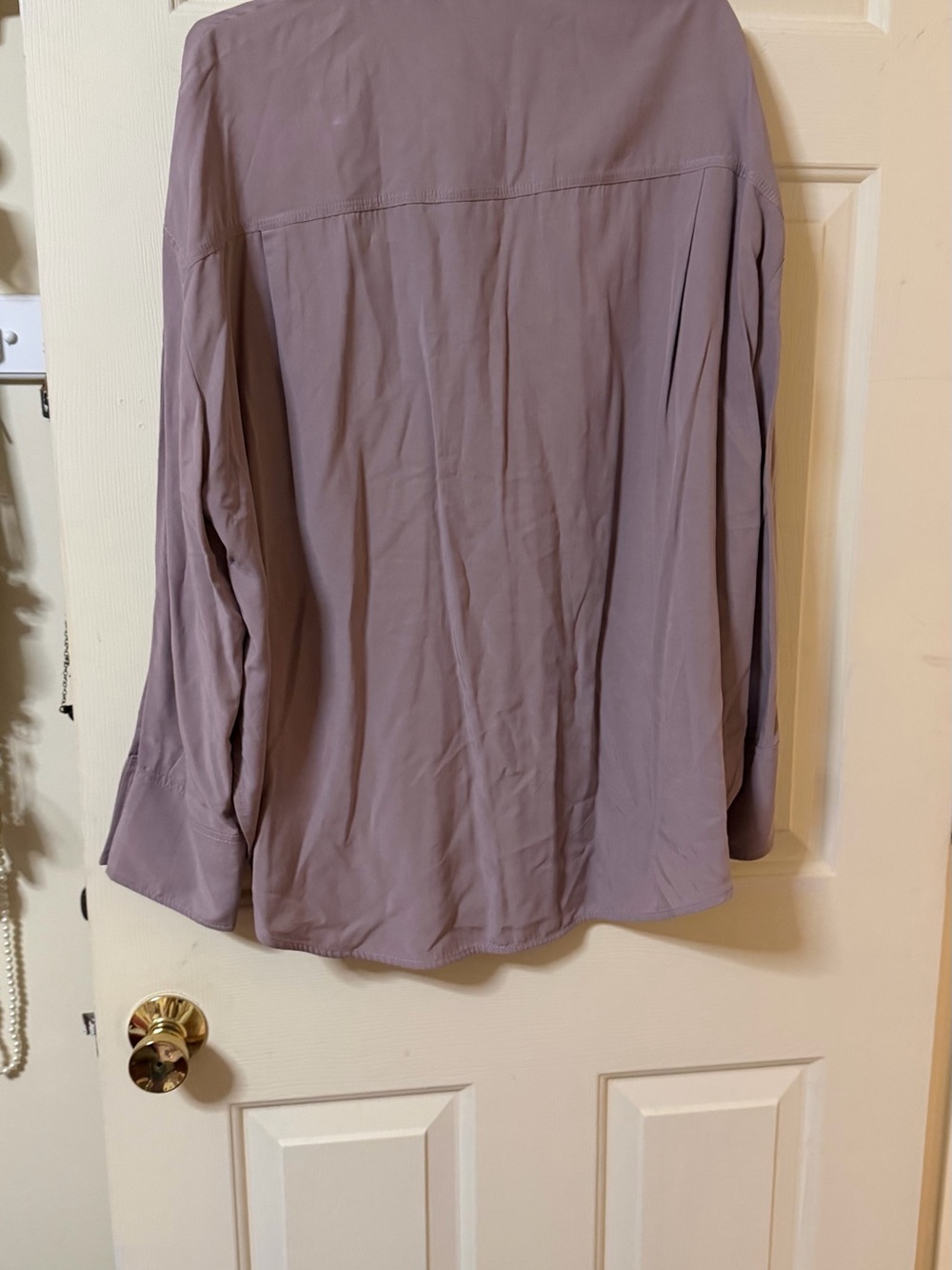 ZARA Mauve/Lavender Relaxed Button-Down Shirt – Size Medium - Picture 7 of 9